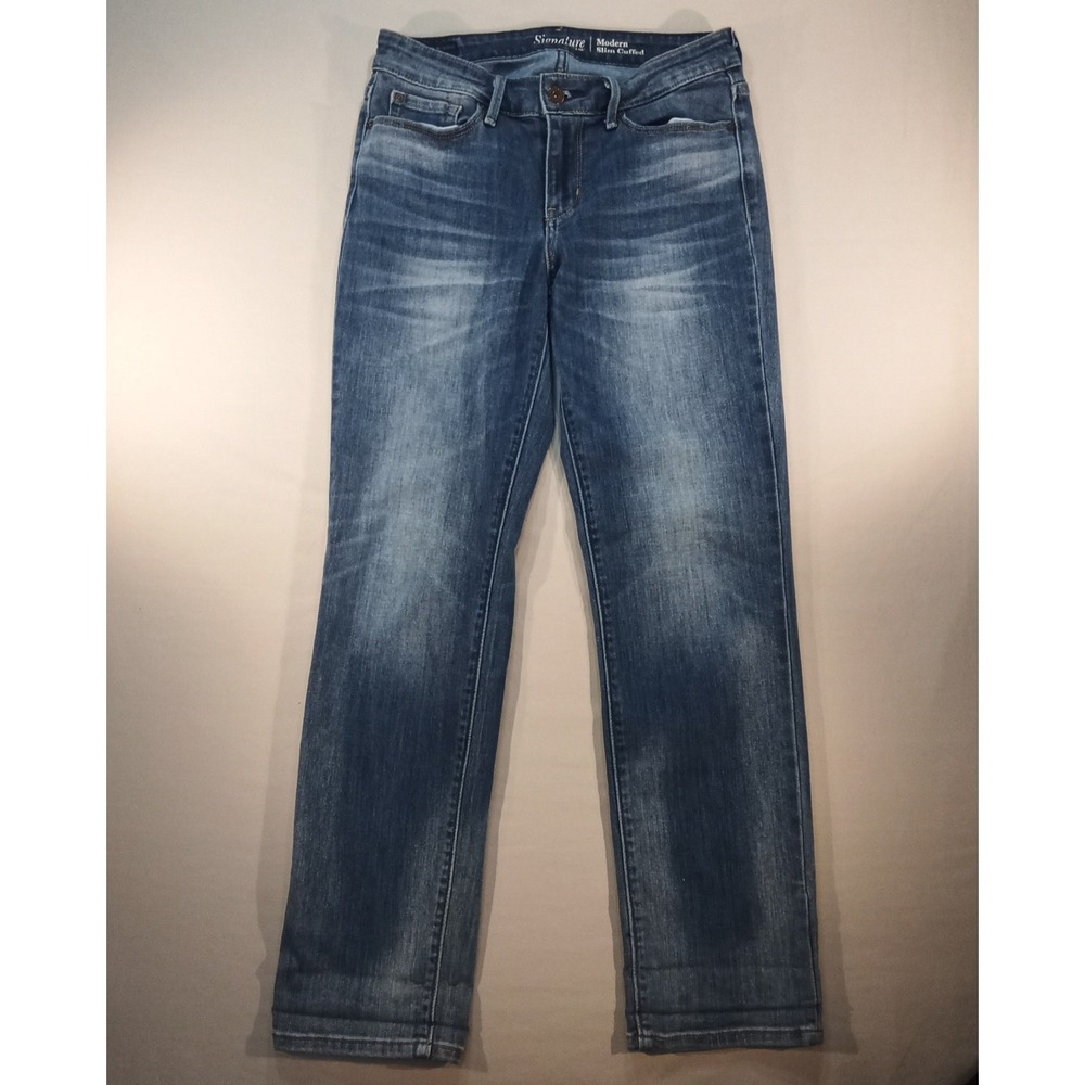 Signature Levi Strauss Modern Slim Cuffed Jeans Women's Size 4 W27